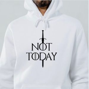 Not Today Sword Game of Thrones Graphic Unisex Hoodie Sweatshirt